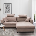 HORTA Right-hand L-shaped Corner Sofa Bed with Storage, Pink