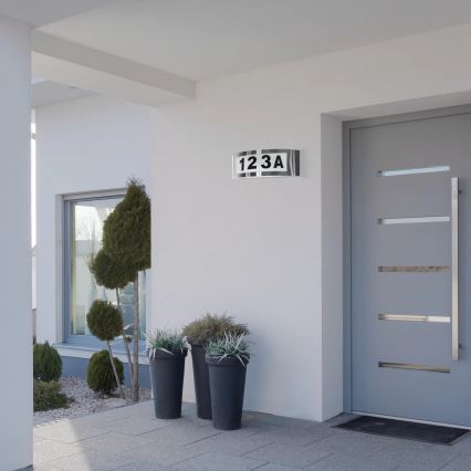 House number 1xE27/14W/230V IP54
