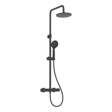 HOUSTON Matte Black Shower Set with Mixer