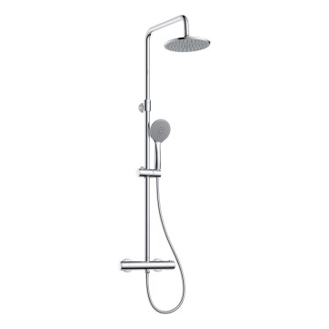 HOUSTON Shower Set with Mixer Tap, Polished Chrome