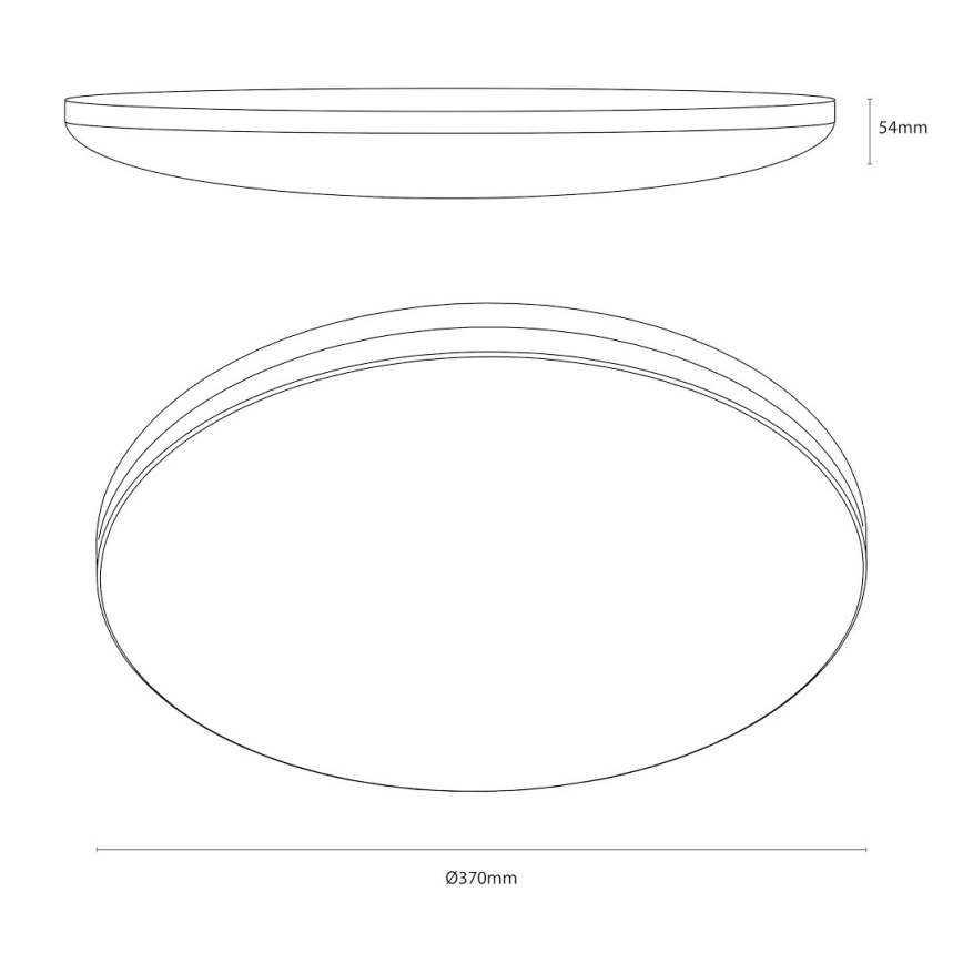 HUGO LED Ceiling Light, 16/24/32W, 230V, 3000/4000/6500K, Ø 37 cm, IP54, White