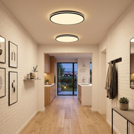 HUGO LED Ceiling Light 21/32/42W/230V 3000/4000/6500K Ø 45 cm IP54 Black