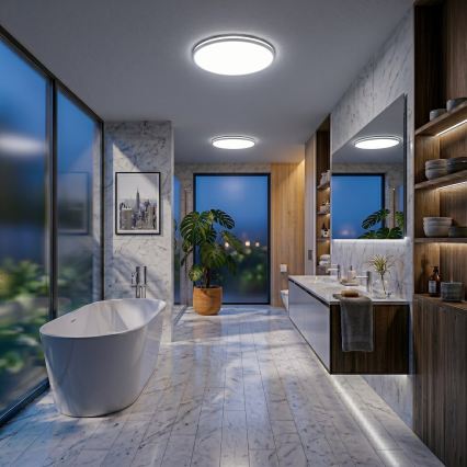 HUGO LED Ceiling Light LED/21/32/42W/230V 3000/4000/6500K Ø 45 cm IP54 White