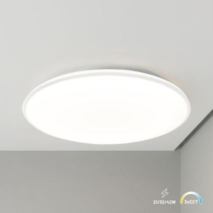 HUGO LED Ceiling Light LED/21/32/42W/230V 3000/4000/6500K Ø 45 cm IP54 White