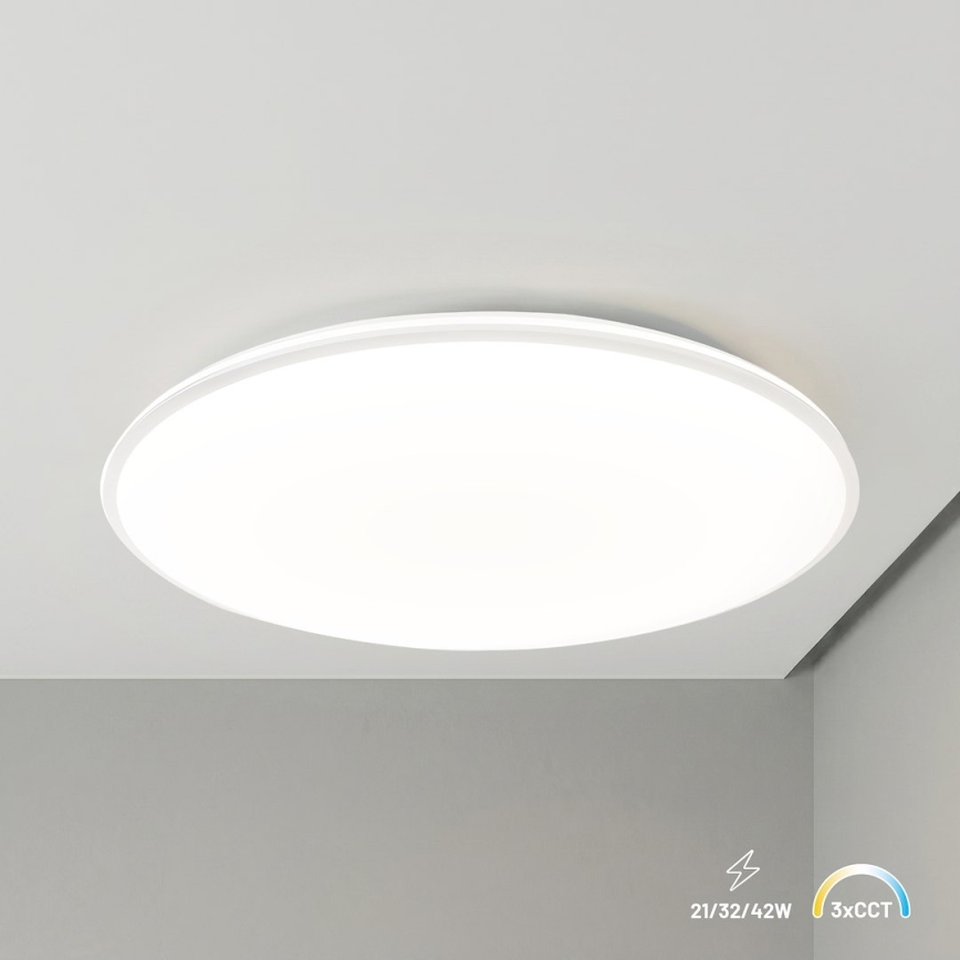 HUGO LED Ceiling Light LED/21/32/42W/230V 3000/4000/6500K Ø 45 cm IP54 White