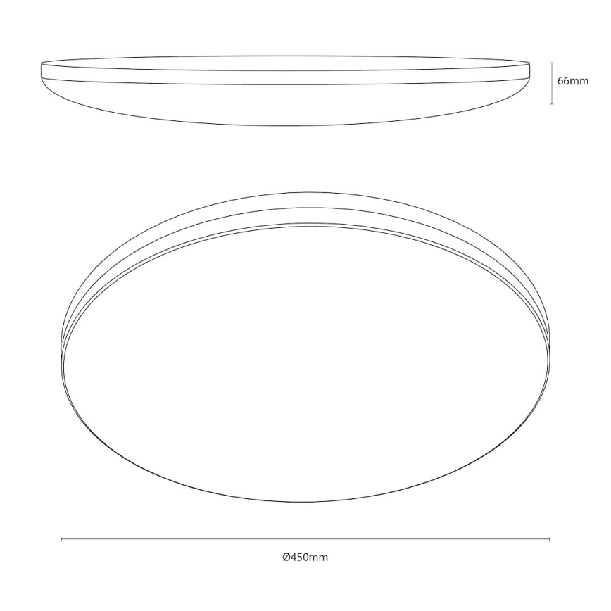 HUGO LED Ceiling Light LED/21/32/42W/230V 3000/4000/6500K Ø 45 cm IP54 White