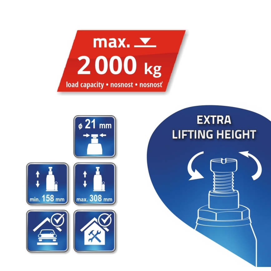 Hydraulic jack 2 t