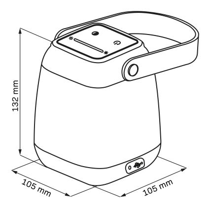IBIZA LED Dimmable Touch Table Lamp, 1.8 W / 5 V, 4000 mAh, IP44, White