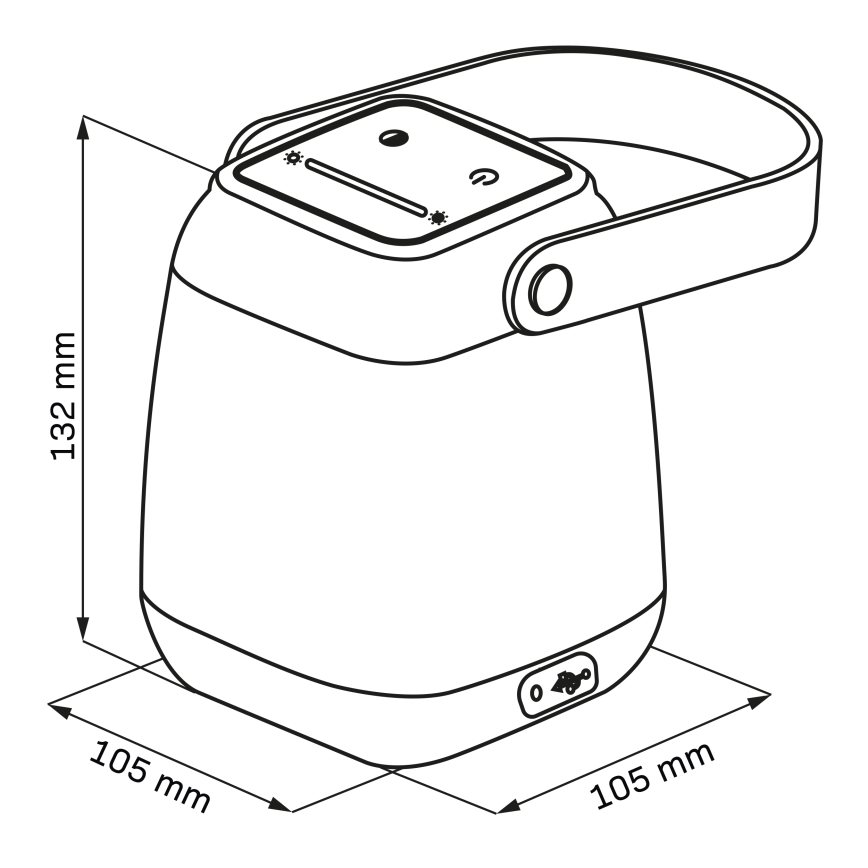 IBIZA LED Dimmable Touch Table Lamp, 1.8 W / 5 V, 4000 mAh, IP44, White