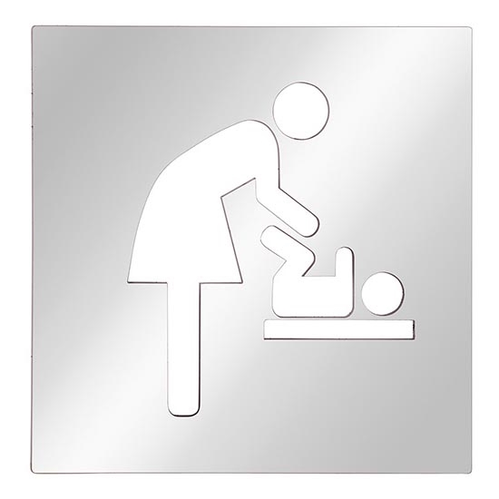 Icon Diaper Changing Station 12x12 cm — Stainless Steel/Silver