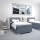 IDA Upholstered Bed with Mattress, 90 x 200 cm, Blue