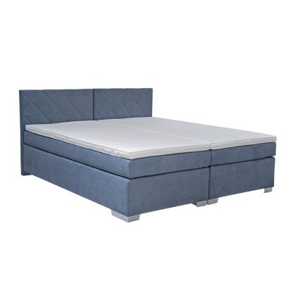 IDA Upholstered Bed with Mattress, 90 x 200 cm, Blue