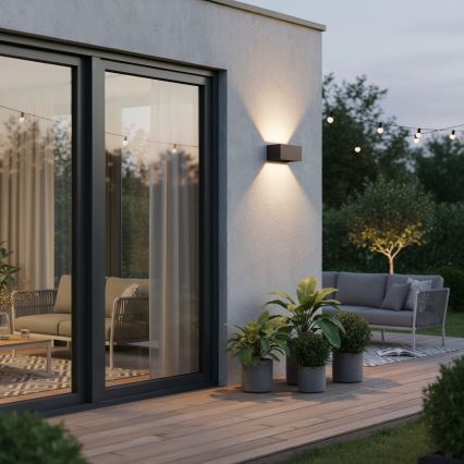 Ideal Lux - ATOM LED Outdoor Wall Light 25W/230V, CRI 90, IP54, Brown