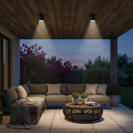 Ideal Lux - Bathroom spotlight GUN 1xGU10/28W/230V IP44 black