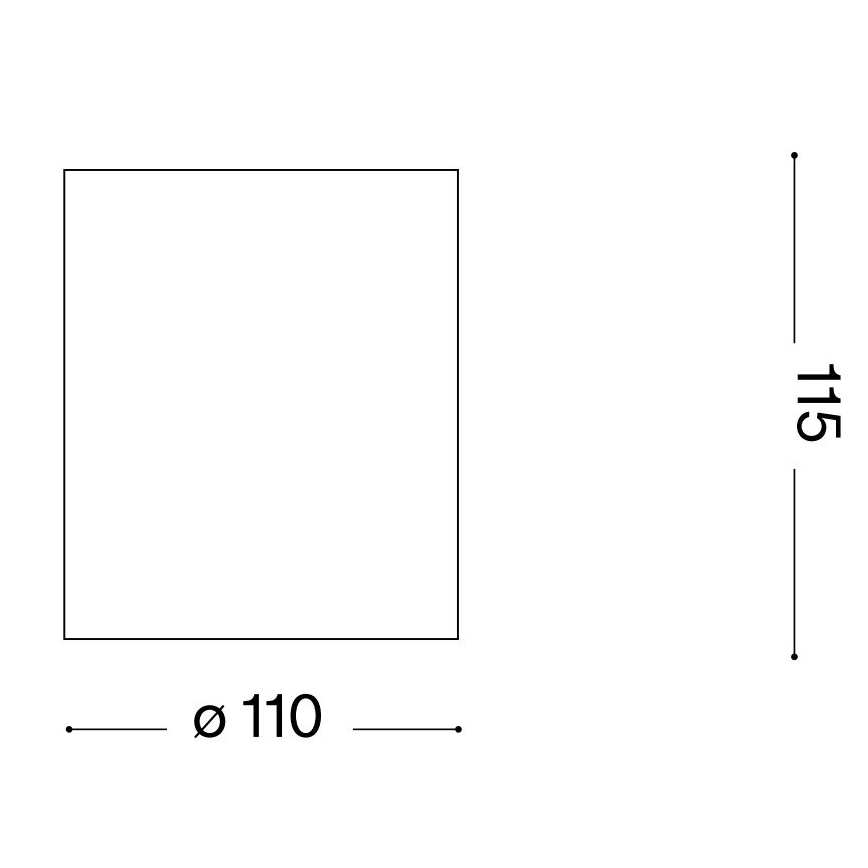 Ideal Lux - Bathroom spotlight GUN 1xGU10/28W/230V IP55 brown