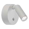 Ideal Lux - BEAN LED Dimmable Rechargeable Touch Wall Spotlight, 3W/5V, CRI 95, White