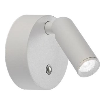 Ideal Lux - BEAN LED Dimmable Rechargeable Touch Wall Spotlight, 3W/5V, CRI 95, White