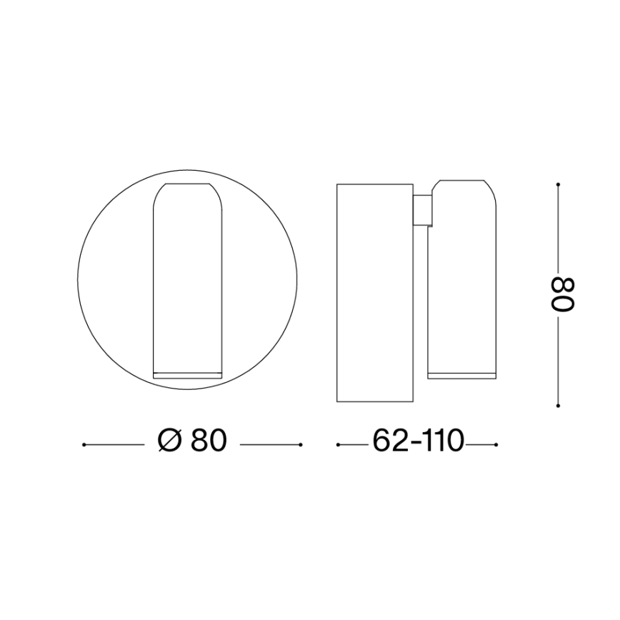 Ideal Lux - LED Dimmable Rechargeable Touch Wall-Mounted Spotlight BEAN LED/3W/5V CRI 95 Brass