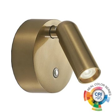 Ideal Lux - BEAN LED Rechargeable Dimmable Touch Wall-Mounted Spotlight LED/3W/5V 2200 mAh CRI 95 Brass