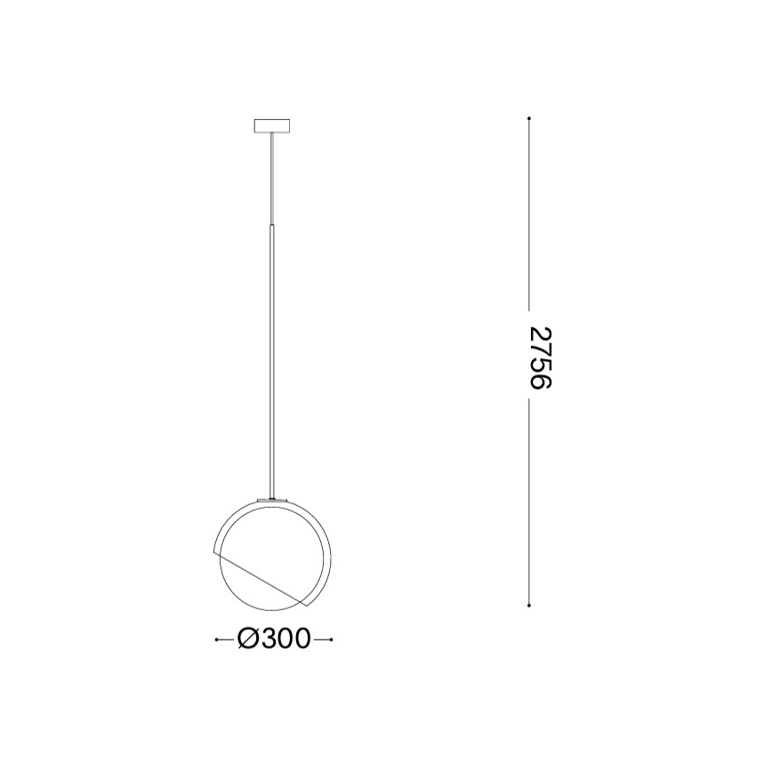 Ideal Lux - BLOOM Cable-Suspended Pendant 1xE27/42W/230V Ø 30 cm Black