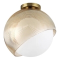 Ideal Lux - BLOOM ceiling light 1xE27/42W/230V Ø 30 cm gold/smoky beige