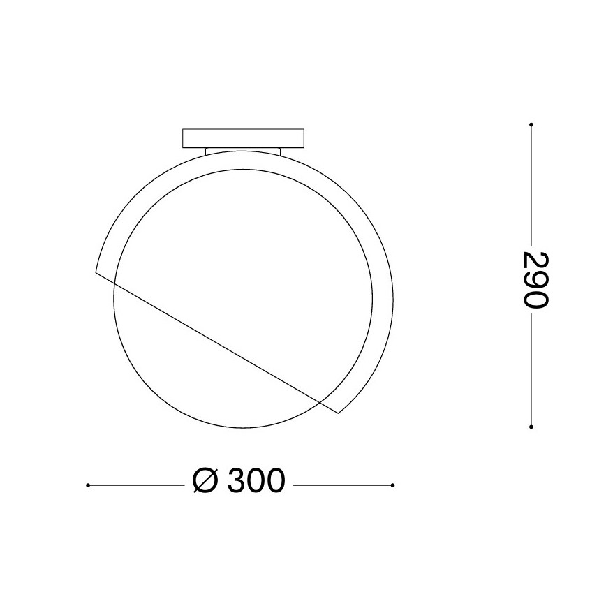 Ideal Lux - BLOOM ceiling light 1xE27/42W/230V Ø 30 cm gold/smoky beige