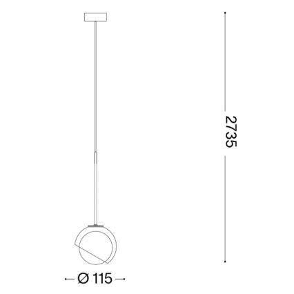 Ideal Lux - BLOOM LED cable-suspended pendant 1xG9/3W/230V, Ø 11.5 cm, black