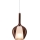 Ideal Lux - Cable-hung pendant KALIQUE 1xE27/42W/230V Ø 18 cm smoked copper