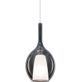 Ideal Lux - Cable pendant lamp KALIQUE 1xE27/42W/230V Ø 18 cm smoked black
