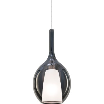 Ideal Lux - Cable pendant lamp KALIQUE 1xE27/42W/230V Ø 18 cm smoked black