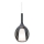 Ideal Lux - Cable pendant lamp KALIQUE 1xE27/42W/230V Ø 18 cm smoked black