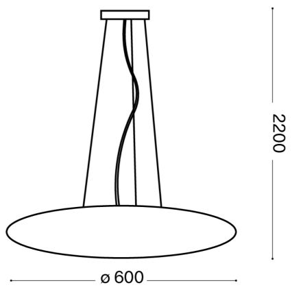 Ideal Lux - Cable-suspended chandelier GLORY 5xE27/60W/230V Ø 60 cm White