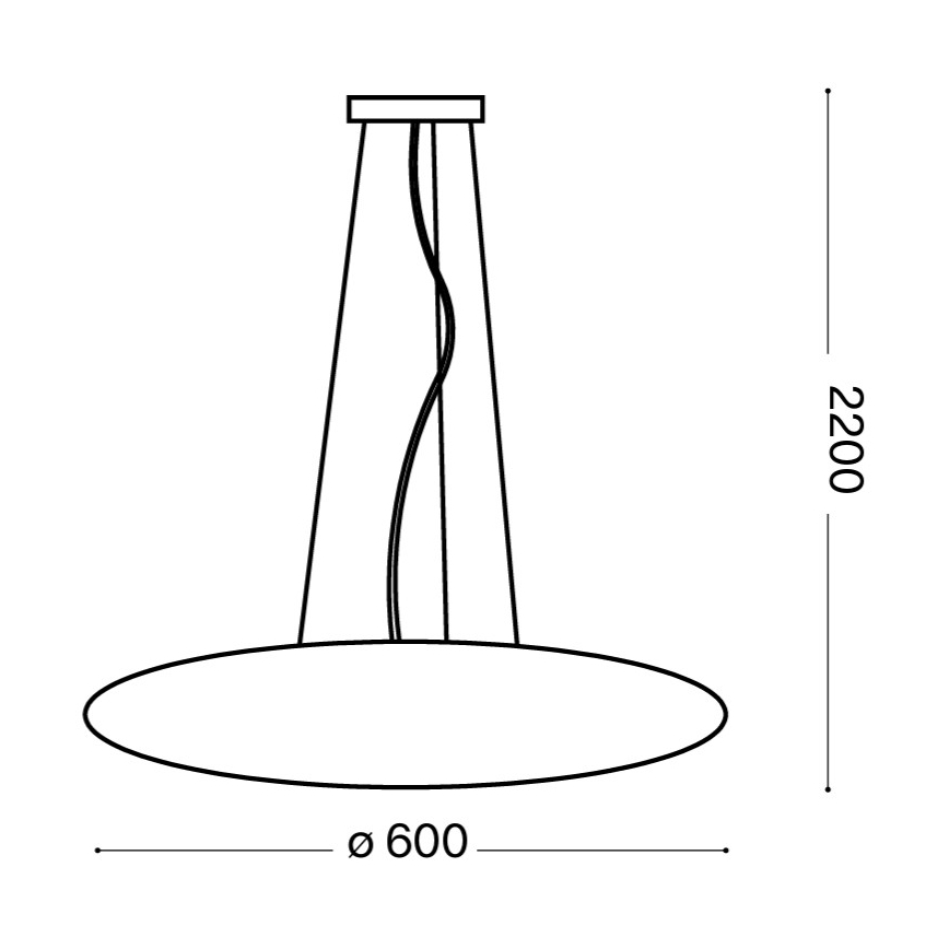 Ideal Lux - Cable-suspended chandelier GLORY 5xE27/60W/230V Ø 60 cm White