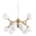 Ideal Lux - Cable-suspended chandelier NODI 9xE14/28W/230V Ø 80 cm brass/white