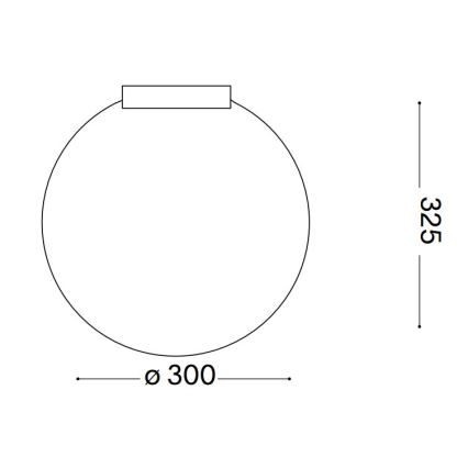 Ideal Lux - Ceiling light CARTA 1xE27/25W/230V d. 30 cm white