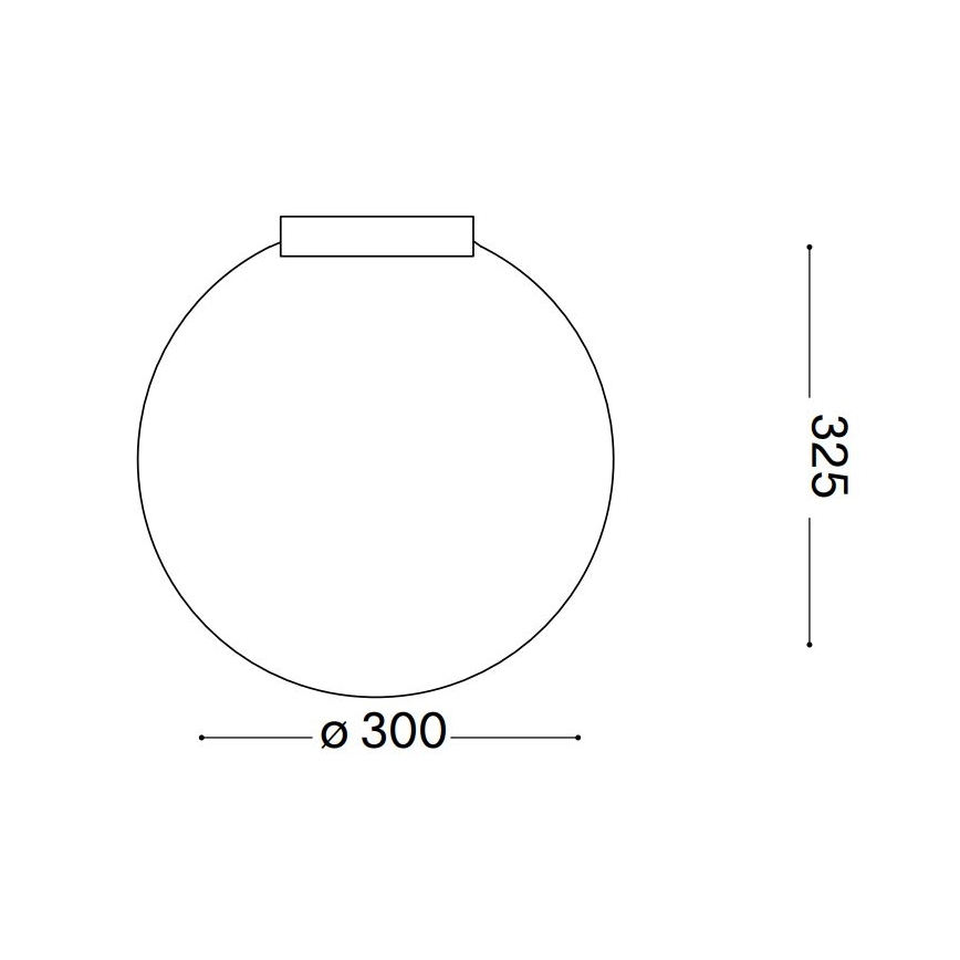 Ideal Lux - Ceiling light CARTA 1xE27/25W/230V d. 30 cm white