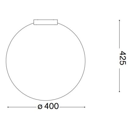 Ideal Lux - Ceiling light CARTA 1xE27/25W/230V d. 40 cm white