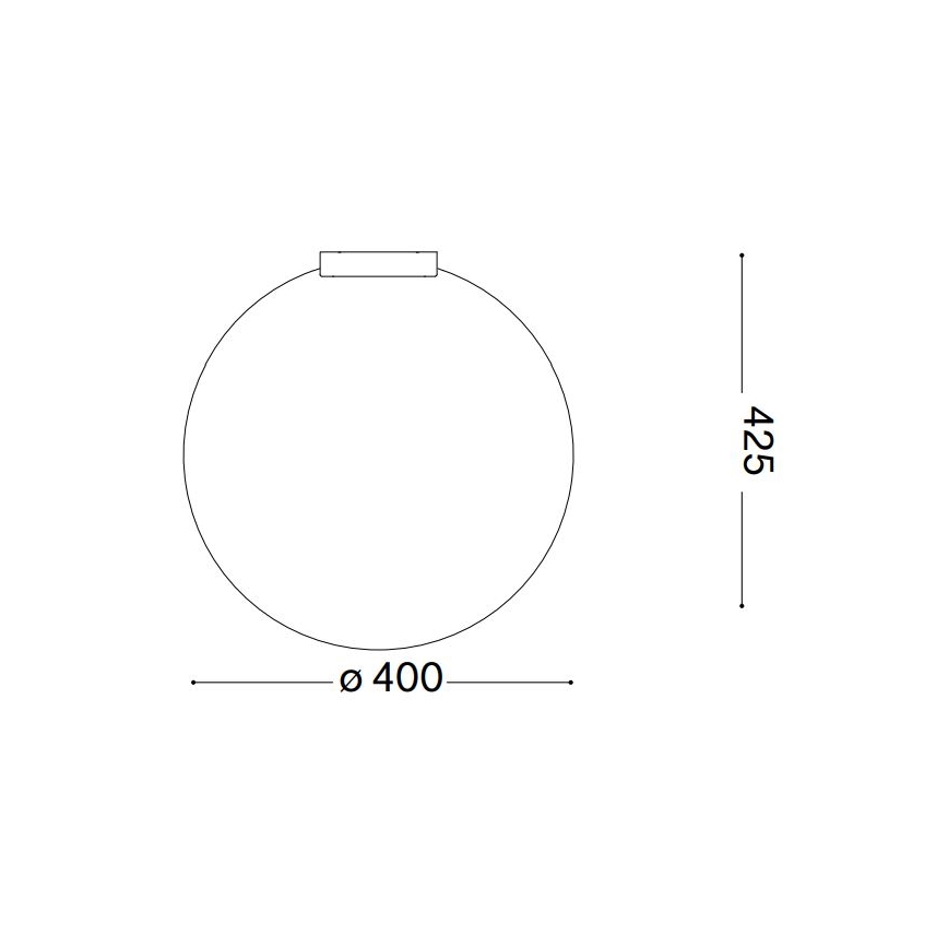 Ideal Lux - Ceiling light CARTA 1xE27/25W/230V d. 40 cm white