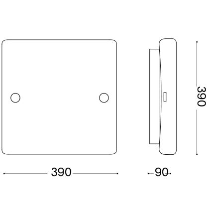 Ideal Lux - Ceiling light CELINE 3xE27/60W/230V 39x39 white