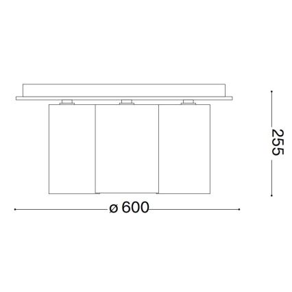 Ideal Lux - Ceiling light DAISY 6xE27/52W/230V d. 60 cm gold/white
