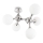 Ideal Lux - Ceiling light NODI 5xE14/28W/230V shiny chrome/white