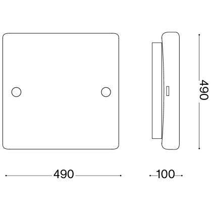 Ideal Lux - CELINE Ceiling Light 4xE27/60W/230V 49x49 White