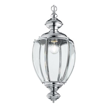 Ideal Lux - Chain-hung chandelier, 1xE27/60W/230V, Ø 25 cm, polished chrome