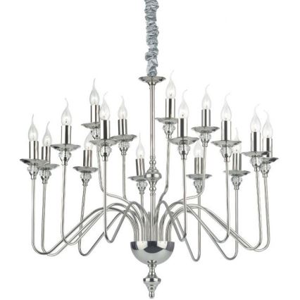 Ideal Lux - Chandelier on a chain ARTU 16xE14/40W/230V d. 90 cm shiny chrome