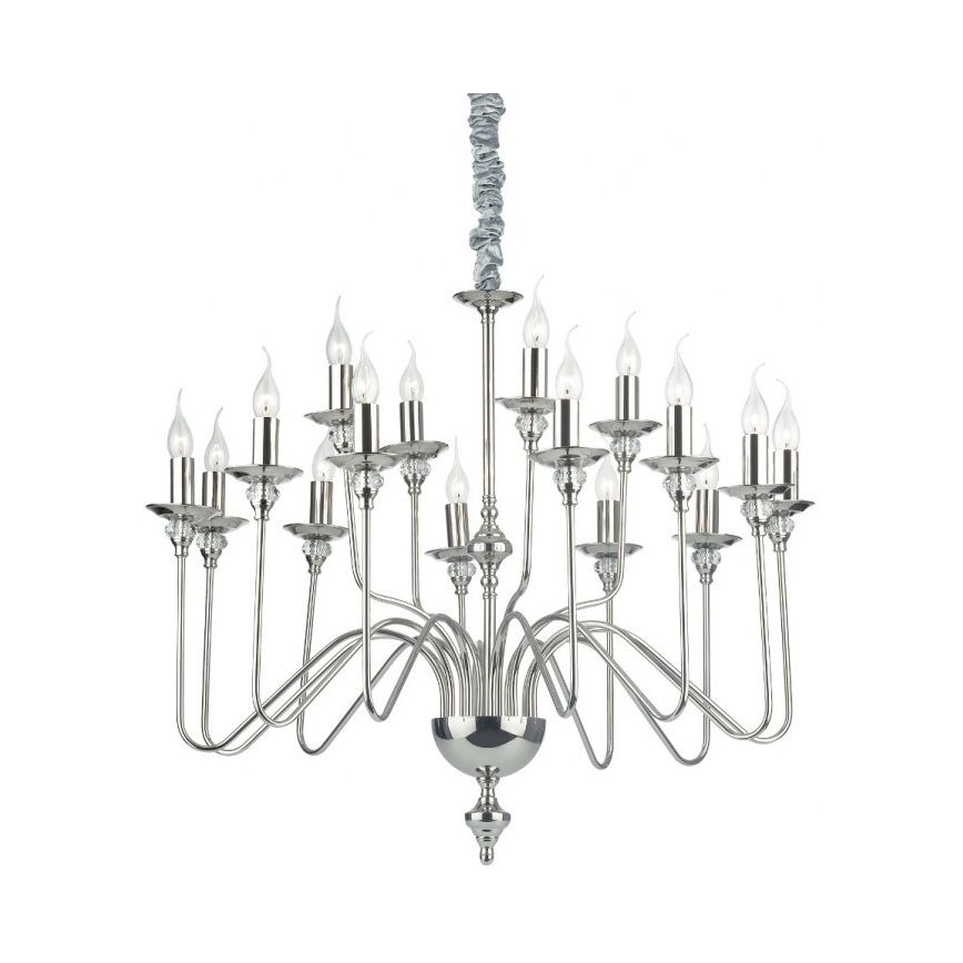 Ideal Lux - Chandelier on a chain ARTU 16xE14/40W/230V d. 90 cm shiny chrome