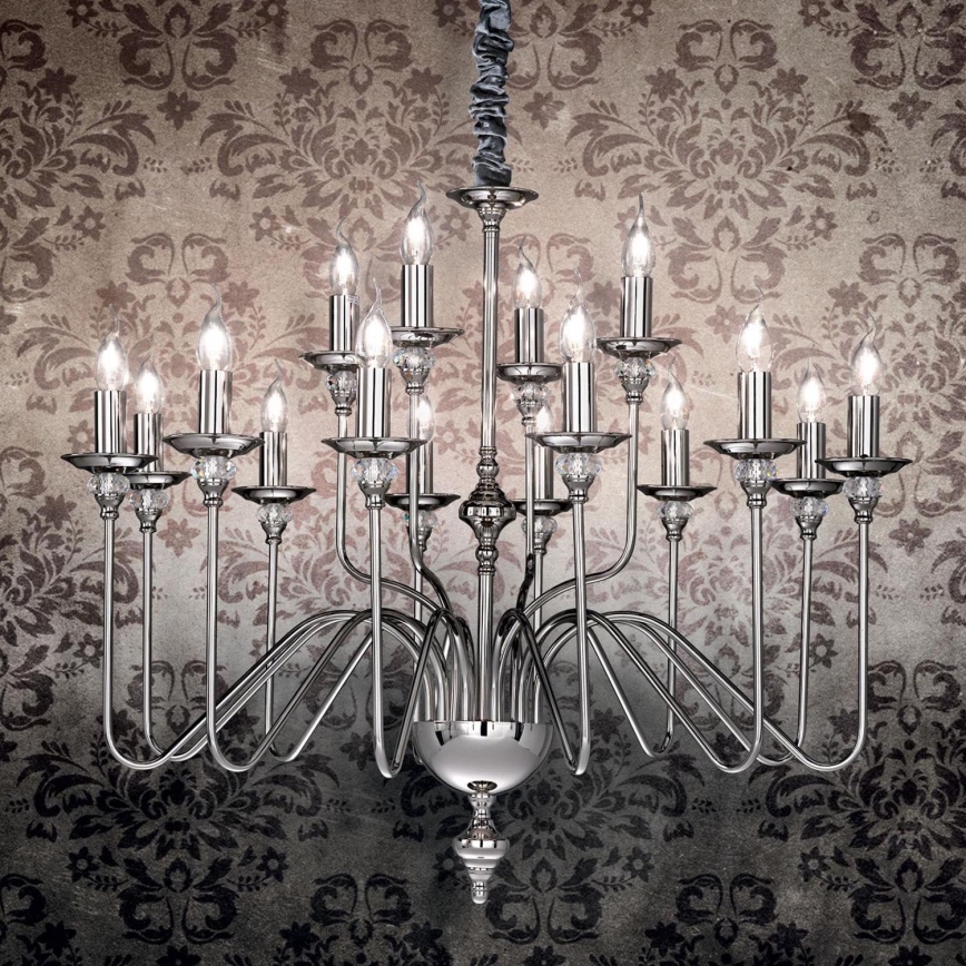 Ideal Lux - Chandelier on a chain ARTU 16xE14/40W/230V d. 90 cm shiny chrome