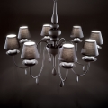 Ideal Lux - Chandelier on a chain BLANCHE 8xE14/40W/230V d. 92 cm black