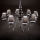 Ideal Lux - Chandelier on a chain BLANCHE 8xE14/40W/230V d. 92 cm black