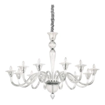 Ideal Lux - Chandelier on a chain BRIGITTA 12xE14/40W/230V d. 120 cm clear