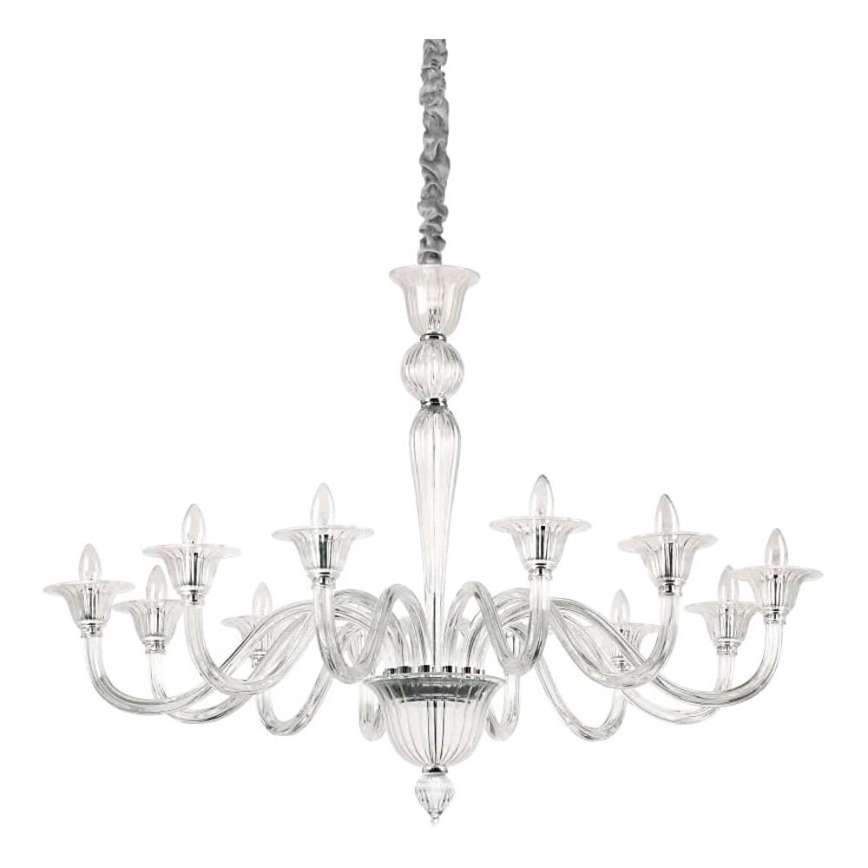 Ideal Lux - Chandelier on a chain BRIGITTA 12xE14/40W/230V d. 120 cm clear